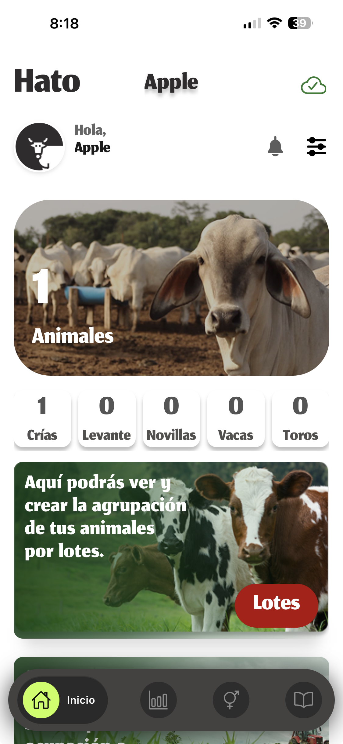 Hato app: Inicio de tu finca